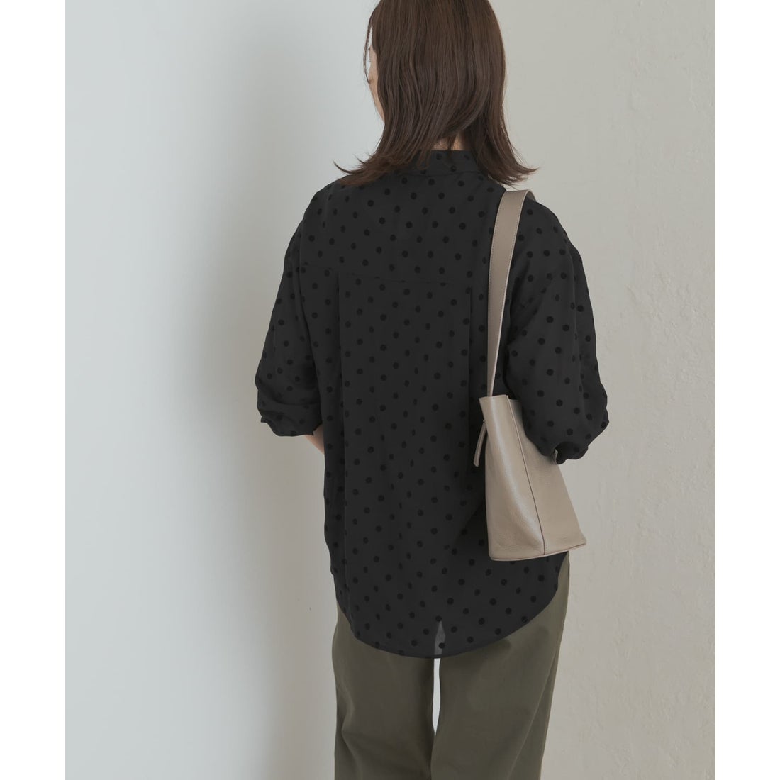 新品◇DOORS◇フロッキードットシャツ《BLACK》アーバンリサーチ 新品 