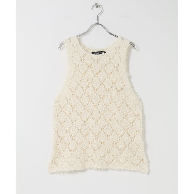 mizuiro-ind PATTERNED VEST （アイボリー）