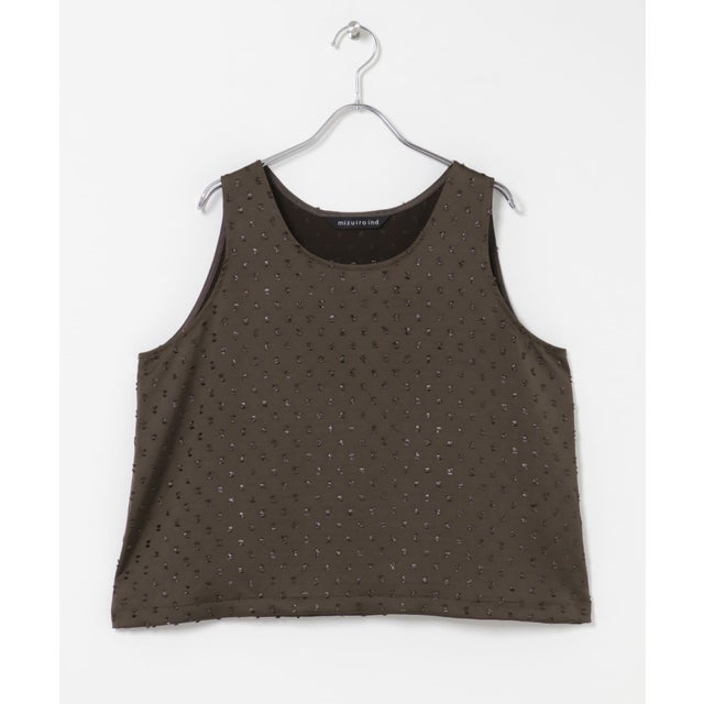 mizuiro-ind SATIN JQ TANK TOP （ブラウン）