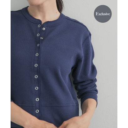 アーバンリサーチ ドアーズ URBAN RESEARCH DOORS 『別注』HANES×DOORS ワッフルコンパクトカーディガン （オフホワイト）｜詳細画像