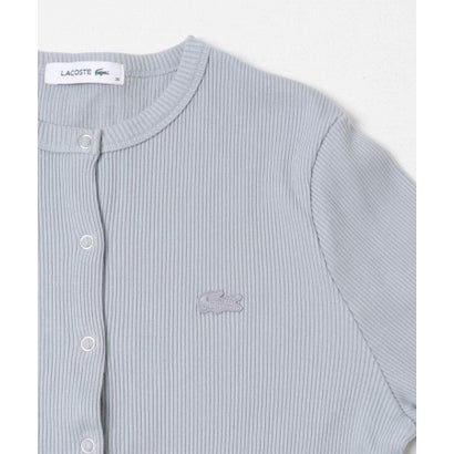 アーバンリサーチ ドアーズ URBAN RESEARCH DOORS LACOSTE リブジャージーカーディガン （グレー）｜詳細画像