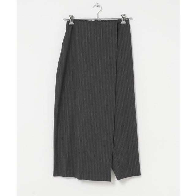 mizuiro ind STRIPE WRAP LIKE PANTS （グレー系その他）