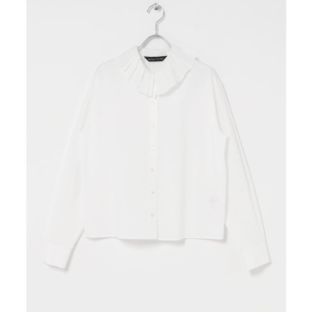 mizuiro ind PLEATS COLLAR SHIRTS （オフホワイト）