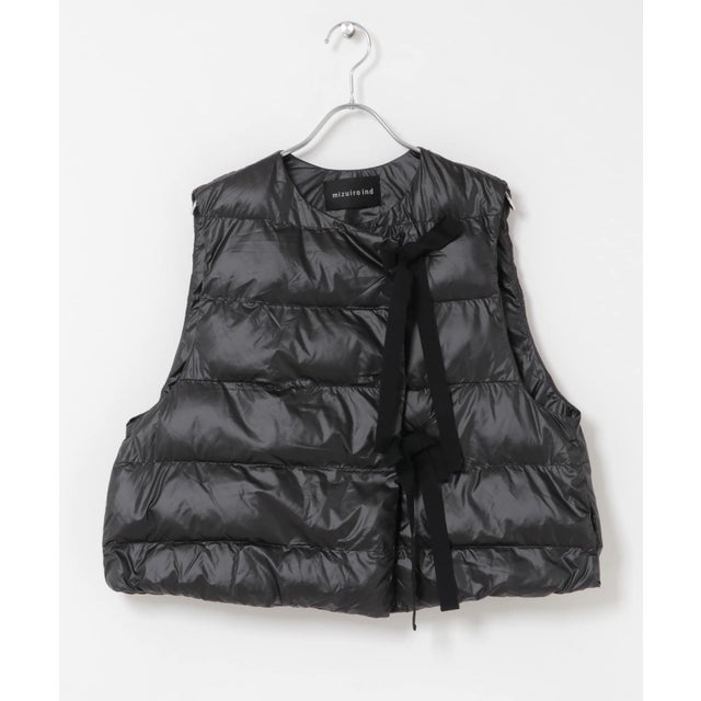 mizuiro ind QUILT RIBBON VEST （ブラック）