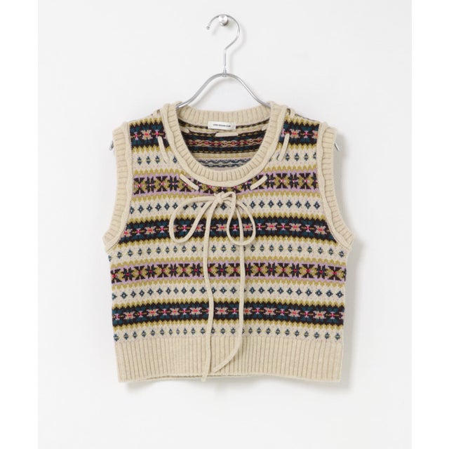 OPEN SESAME CLUB FAIR ISLE VEST （アイボリー）