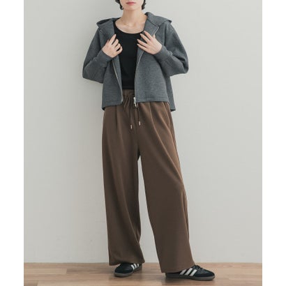 アーバンリサーチ ドアーズ URBAN RESEARCH DOORS カットジョーゼットタックイージーパンツ （モカ）｜詳細画像