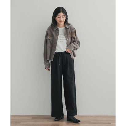 アーバンリサーチ ドアーズ URBAN RESEARCH DOORS カットジョーゼットタックイージーパンツ （ブラック）｜詳細画像