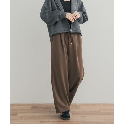 アーバンリサーチ ドアーズ URBAN RESEARCH DOORS カットジョーゼットタックイージーパンツ （ブラック）｜詳細画像