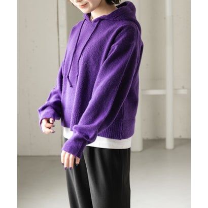 アーバンリサーチ ドアーズ URBAN RESEARCH DOORS FORK&SPOON Ricotta ニットフーディ （パープル）｜詳細画像