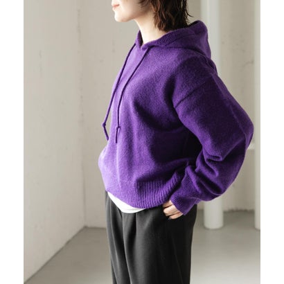 アーバンリサーチ ドアーズ URBAN RESEARCH DOORS FORK&SPOON Ricotta ニットフーディ （パープル）｜詳細画像