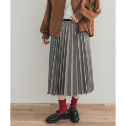 アーバンリサーチ ドアーズ URBAN RESEARCH DOORS チェックプリーツスカート （グレー系その他）｜詳細画像