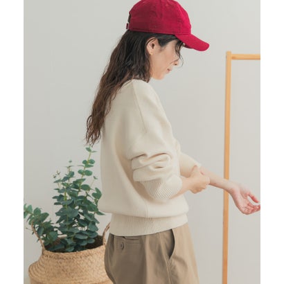 『WEB/一部店舗限定カラー』ボトルネックKNITプルオーバー （アイボリー）｜詳細画像