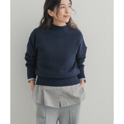 『WEB/一部店舗限定カラー』ボトルネックKNITプルオーバー （ブルー）｜詳細画像