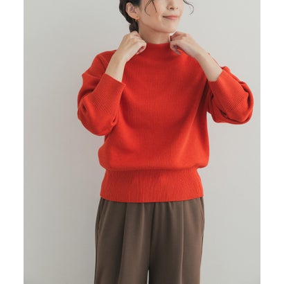 『WEB/一部店舗限定カラー』ボトルネックKNITプルオーバー （オレンジ）｜詳細画像