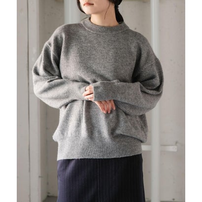 アーバンリサーチ ドアーズ URBAN RESEARCH DOORS FORK&SPOON Ricotta バックジップニットプルオーバー （グレー）｜詳細画像