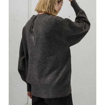 アーバンリサーチ ドアーズ URBAN RESEARCH DOORS FORK&SPOON Ricotta バックジップニットプルオーバー （ブルー）｜詳細画像