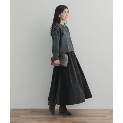 アーバンリサーチ ドアーズ URBAN RESEARCH DOORS ピーチタッチタフタボリュームスカート （ブラック）｜詳細画像