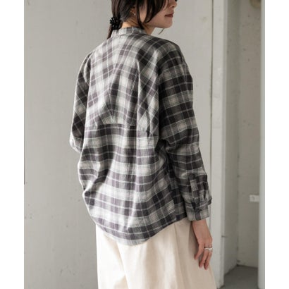 アーバンリサーチ ドアーズ URBAN RESEARCH DOORS FORK&SPOON ブラッシュドチェックシャツ （グレー系その他）｜詳細画像
