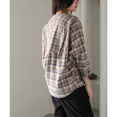 アーバンリサーチ ドアーズ URBAN RESEARCH DOORS FORK&SPOON ブラッシュドチェックシャツ （アイボリー）｜詳細画像
