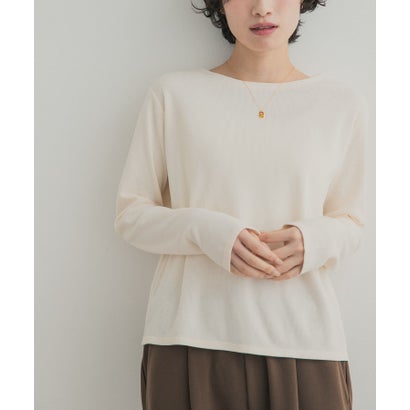 アーバンリサーチ ドアーズ URBAN RESEARCH DOORS ライトタックフライスロングスリーブTシャツ （アイボリー）｜詳細画像