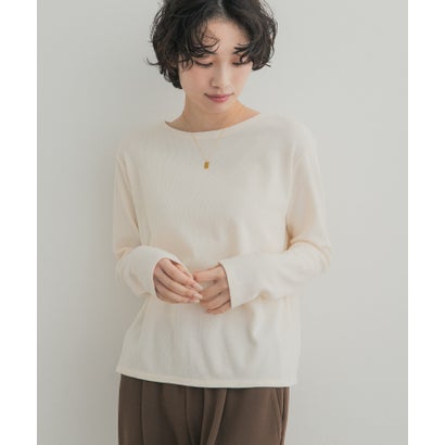 アーバンリサーチ ドアーズ URBAN RESEARCH DOORS ライトタックフライスロングスリーブTシャツ （アイボリー）｜詳細画像