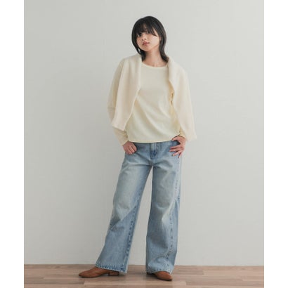ハイツイストコットンロングスリーブTシャツ （イエロー）｜詳細画像