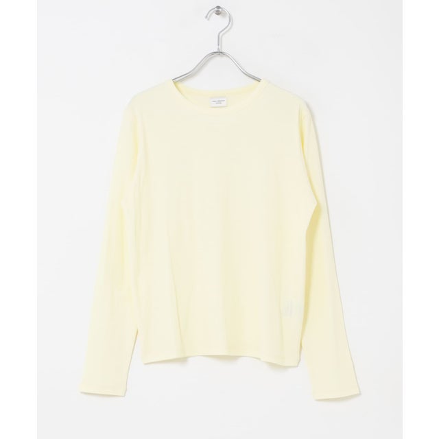 ハイツイストコットンロングスリーブTシャツ （イエロー）