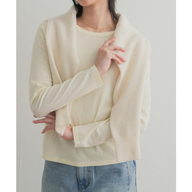 ハイツイストコットンロングスリーブTシャツ （イエロー）
