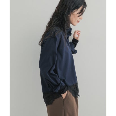 アーバンリサーチ ドアーズ URBAN RESEARCH DOORS ヘムレースドッキングシャツ （オフホワイト）｜詳細画像
