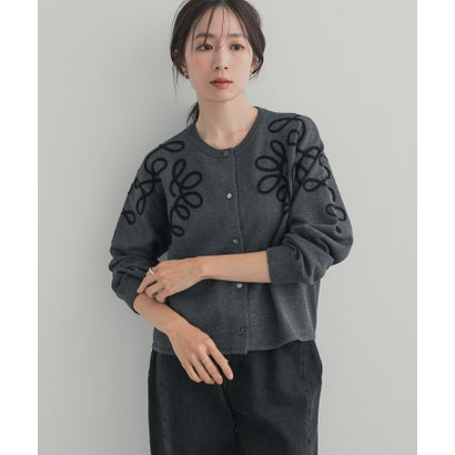 アーバンリサーチ ドアーズ URBAN RESEARCH DOORS 『一部WEB限定カラー』コード刺繍カーディガン （オフホワイト）｜詳細画像