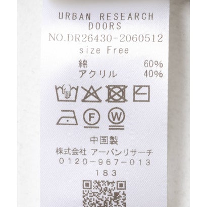 アーバンリサーチ ドアーズ URBAN RESEARCH DOORS 『一部WEB限定カラー』スウェットライクニットワンピース （チャコールグレー）｜詳細画像