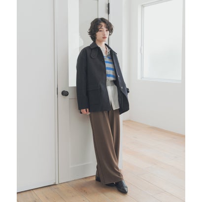 アーバンリサーチ ドアーズ URBAN RESEARCH DOORS 『イージーケア/マシンウォッシャブル/静電気防止』『UR TECH』完声/暖ニットメルトンミドルジャケット （キャメル）｜詳細画像