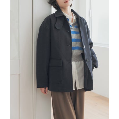 アーバンリサーチ ドアーズ URBAN RESEARCH DOORS 『イージーケア/マシンウォッシャブル/静電気防止』『UR TECH』完声/暖ニットメルトンミドルジャケット （ネイビー）｜詳細画像