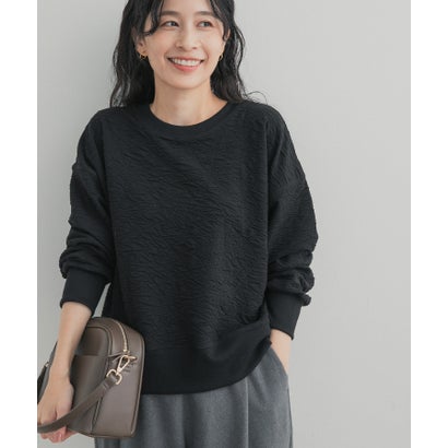 アーバンリサーチ ドアーズ URBAN RESEARCH DOORS カットジャカードコンパクトプルオーバー （ブラック）｜詳細画像