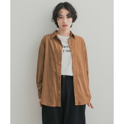アーバンリサーチ ドアーズ URBAN RESEARCH DOORS パンチングスエードライクシャツ （グレー系その他）｜詳細画像