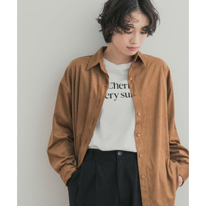 アーバンリサーチ ドアーズ URBAN RESEARCH DOORS パンチングスエードライクシャツ （グレー系その他）｜詳細画像