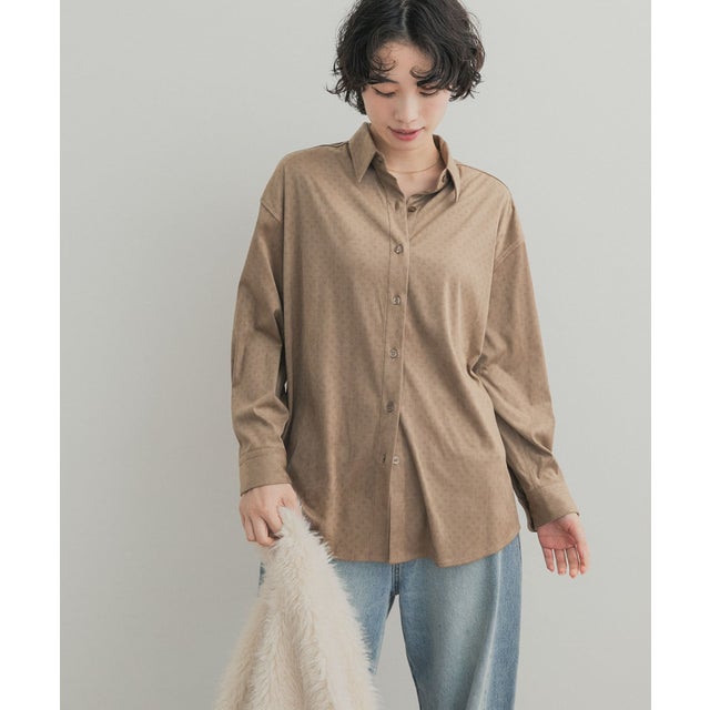 パンチングスエードライクシャツ （グレー系その他）