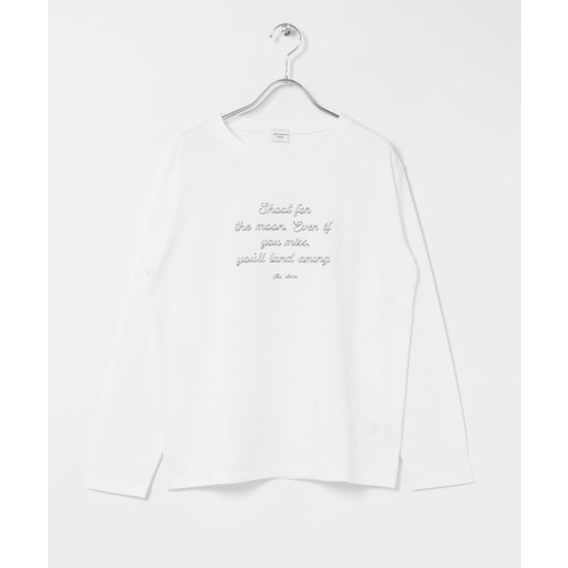 ステッチロゴロングTシャツ （オフホワイト）