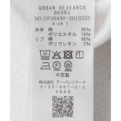 アーバンリサーチ ドアーズ URBAN RESEARCH DOORS FORK&SPOON リサイクルコットン裏毛ジップフーディ （ブラック）｜詳細画像