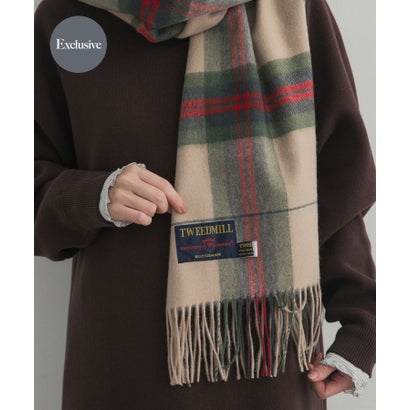アーバンリサーチ ドアーズ URBAN RESEARCH DOORS 『一部別注カラー』TWEED MILL LAMBSWOOL STOLE （グリーン系その他）｜詳細画像