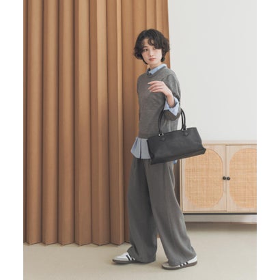 アーバンリサーチ ドアーズ URBAN RESEARCH DOORS 『防シワ/マシンウォッシャブル/静電気防止/イージーケア』『UR TECH』完声/暖ギャザーワイドパンツ （グレー）｜詳細画像