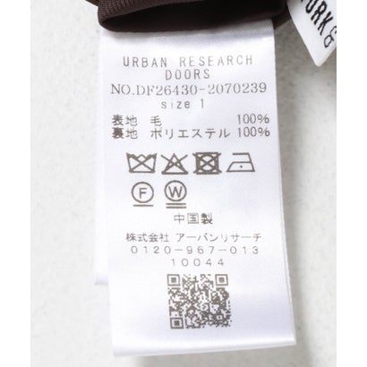 FORK&SPOON ウールノーカラーコート （チャコールグレー）｜詳細画像