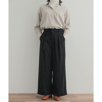 アーバンリサーチ ドアーズ URBAN RESEARCH DOORS ベルテッドコーデュロイワイドパンツ （アイボリー）｜詳細画像