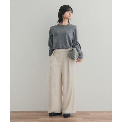 アーバンリサーチ ドアーズ URBAN RESEARCH DOORS ベルテッドコーデュロイワイドパンツ （アイボリー）｜詳細画像