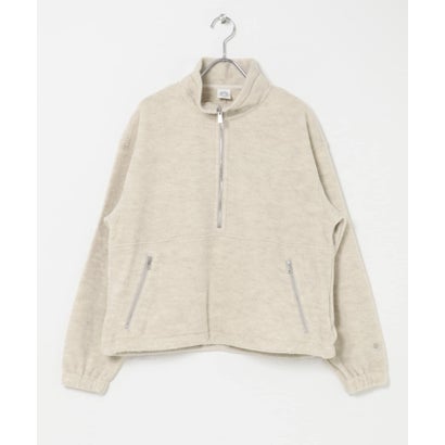アーバンリサーチ ドアーズ URBAN RESEARCH DOORS ORCIVAL STAND COLLAR ZIP PULLOVER （オフホワイト）｜詳細画像