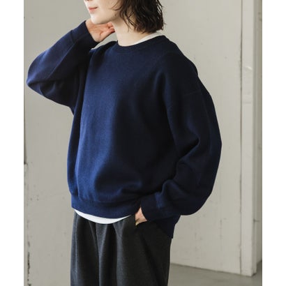 アーバンリサーチ ドアーズ URBAN RESEARCH DOORS FORK&SPOON コクーンニットプルオーバー （ネイビー）｜詳細画像