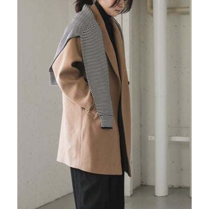 アーバンリサーチ ドアーズ URBAN RESEARCH DOORS FORK&SPOON ウールミドルコート （ベージュ）｜詳細画像