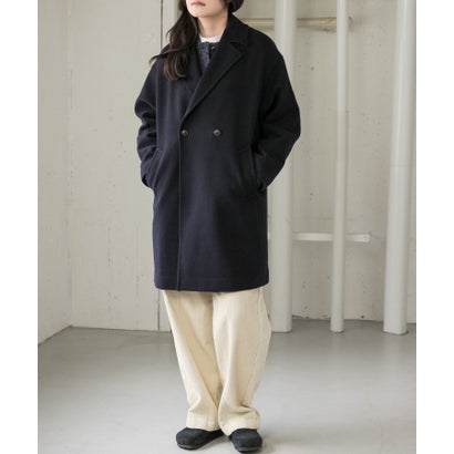 アーバンリサーチ ドアーズ URBAN RESEARCH DOORS FORK&SPOON ウールミドルコート （ネイビー）｜詳細画像