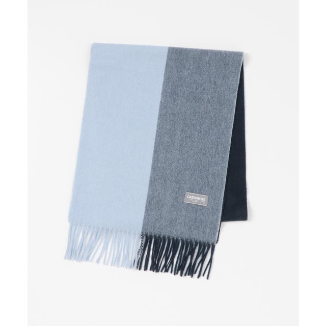 TWOTONE CASHMERE SCARF （ブルー系その他）