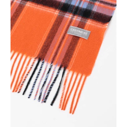 アーバンリサーチ URBAN RESEARCH CHECK CASHMERE SCARF （オレンジ系その他）｜詳細画像